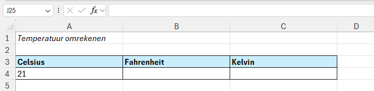 Waarden omrekenen naar een andere eenheid met de functie CONVERTEREN