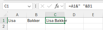 Tekstoperatoren Excel 2