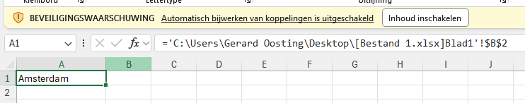 Verwijzing naar een cel in een ander bestand 3