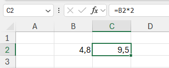 Decimalen verminderen via het lint heeft alleen effect op de weergave, niet het daadwerkelijke bedrag