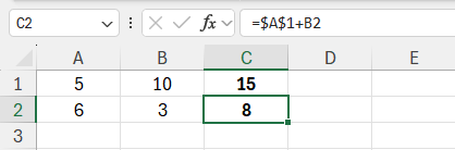 Een voorbeeld van een absolute celverwijzing