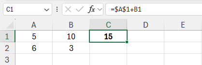 Een voorbeeld van een absolute celverwijzing