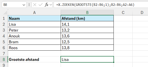 Functie GROOTSTE en XZOEKEN Functie GROOTSTE nesten in een zoekfunctie in Excel