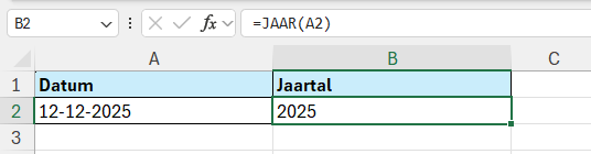 Functie JAAR in Excel 1 De functie JAAR in Excel