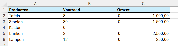 Het gemiddelde berekenen waarbij de criteria in verschillende bereiken staan