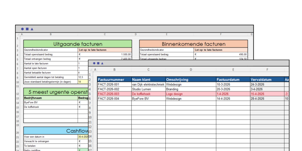 Facturen bijhouden in Excel